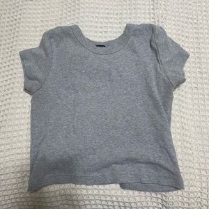 Brandy Melville Grey Crop Tee